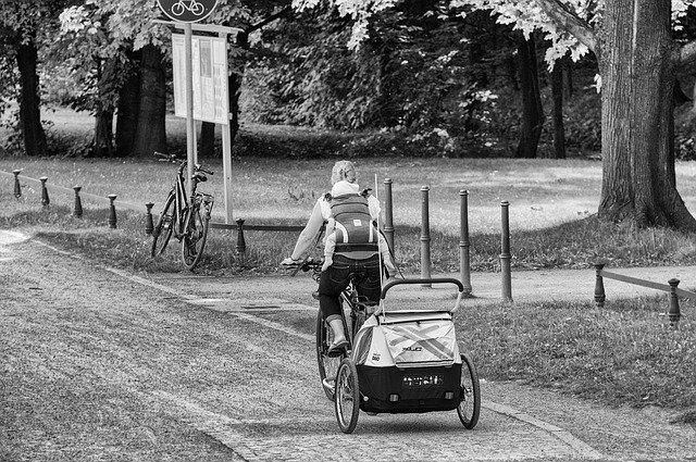 Faster Kinderfietskar voor 2 kinderen met vering